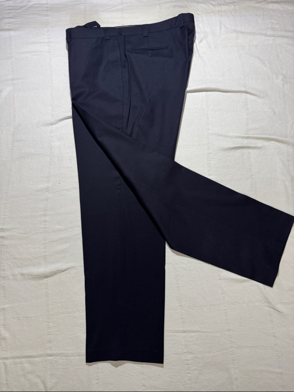 Lauren Ralph Lauren 100% wool Men's Dark Navy Dress Pants, 38 x 32